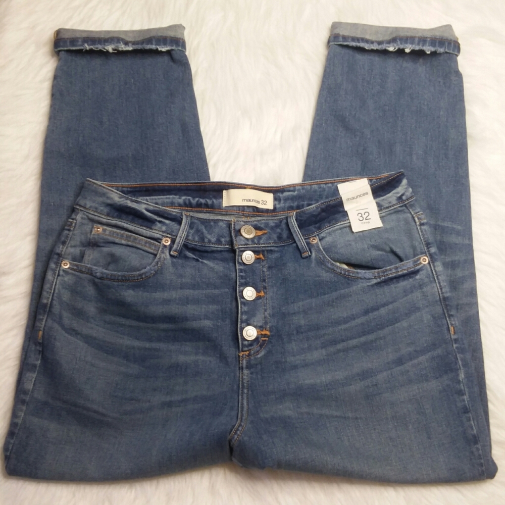 Maurice's Hi Rise Cropped Jeans 32 NEW